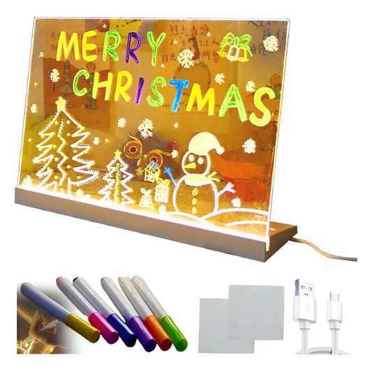 Tabla luminosa con lápices borrables - El mejor regalo de navidad